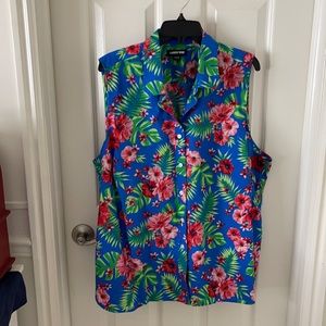 Aloha!  A vibrant sleeveless top!